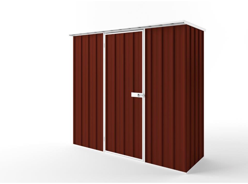 Flat Roof Garden Shed 2.25m (w) x 0.78m (d) Tall - 2.12m Heritage Red Colour