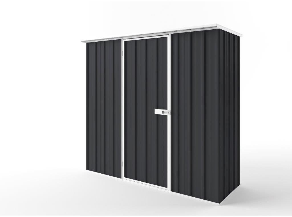 Flat Roof Garden Shed 2.25m (w) x 0.78m (d)x 2.12m (h)  Iron Grey Colour
