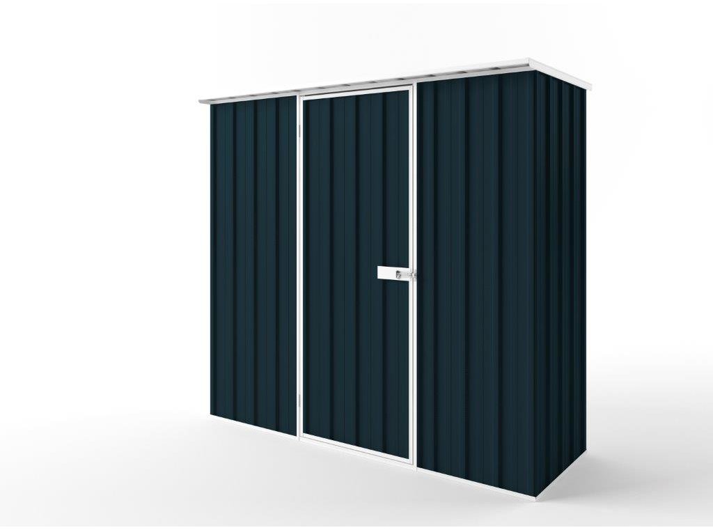 Flat Roof Garden Shed 2.25m (w) x 0.78m (d) Tall - 2.12m Mountain Blue Colour