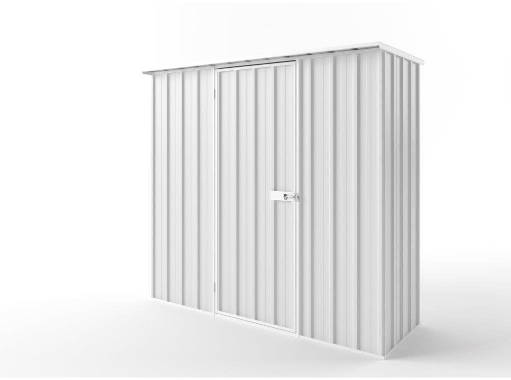 Flat Roof Garden Shed 2.25m (w) x 0.78m (d) Tall - 2.12m Off White Colour