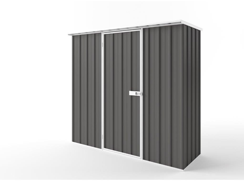 Flat Roof Garden Shed 2.25m (w) x 0.78m (d)x 2.12m (h)  Slate Grey Colour