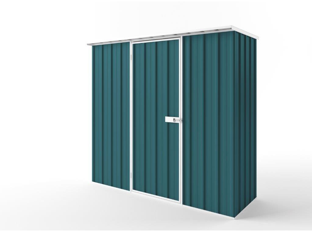 Flat Roof Garden Shed 2.25m (w) x 0.78m (d) Tall - 2.12m Torres Blue Colour