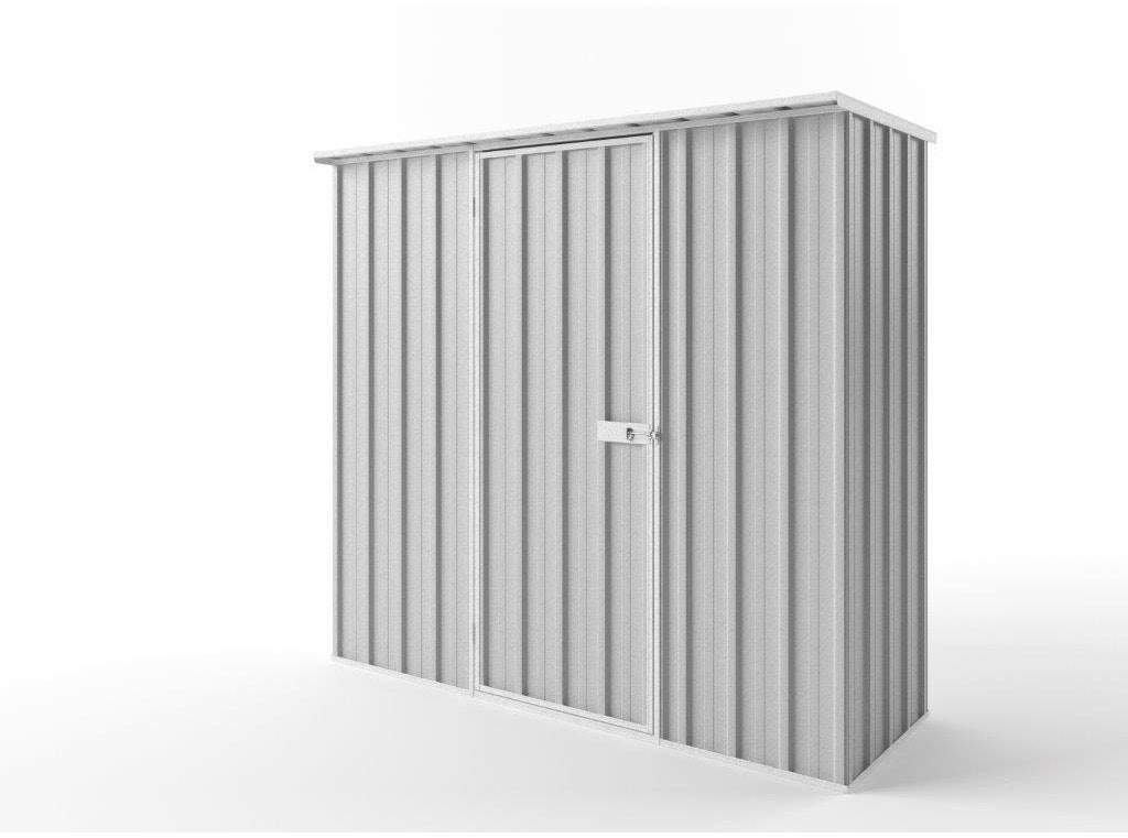 Flat Roof Garden Shed 2.25m (w) x 0.78m (d)x 2.12m (h)  Zinc Colour
