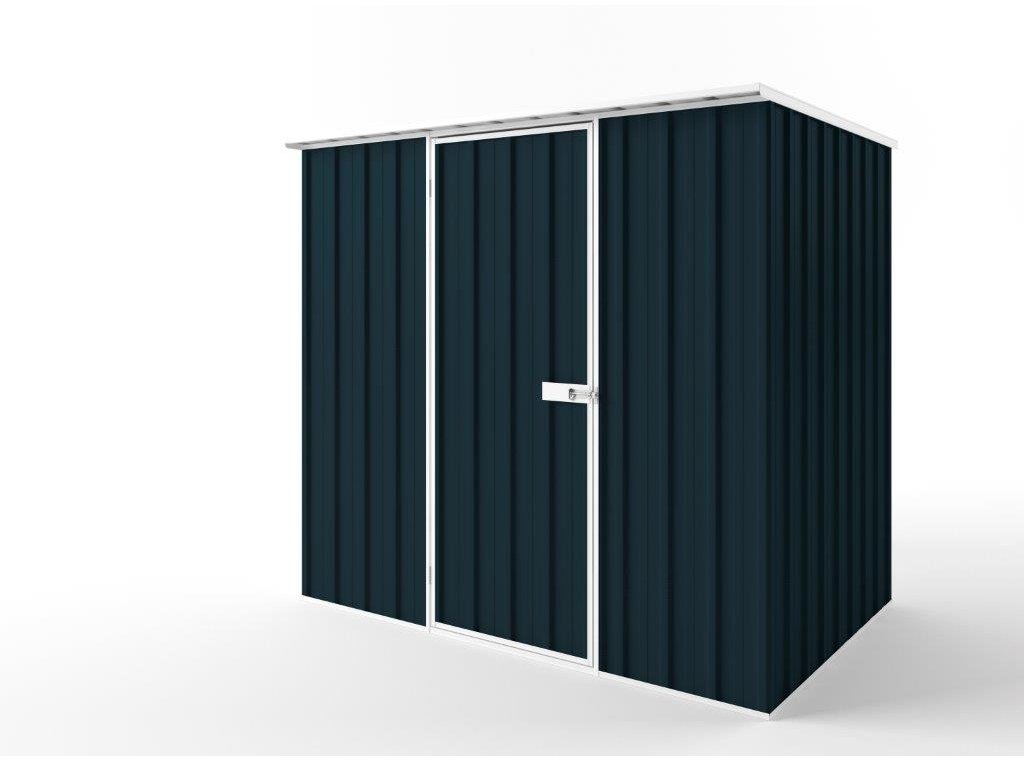 Flat Roof Garden Shed 2.25m (w) x 1.50m (d) Tall - 2.12m Mountain Blue Colour