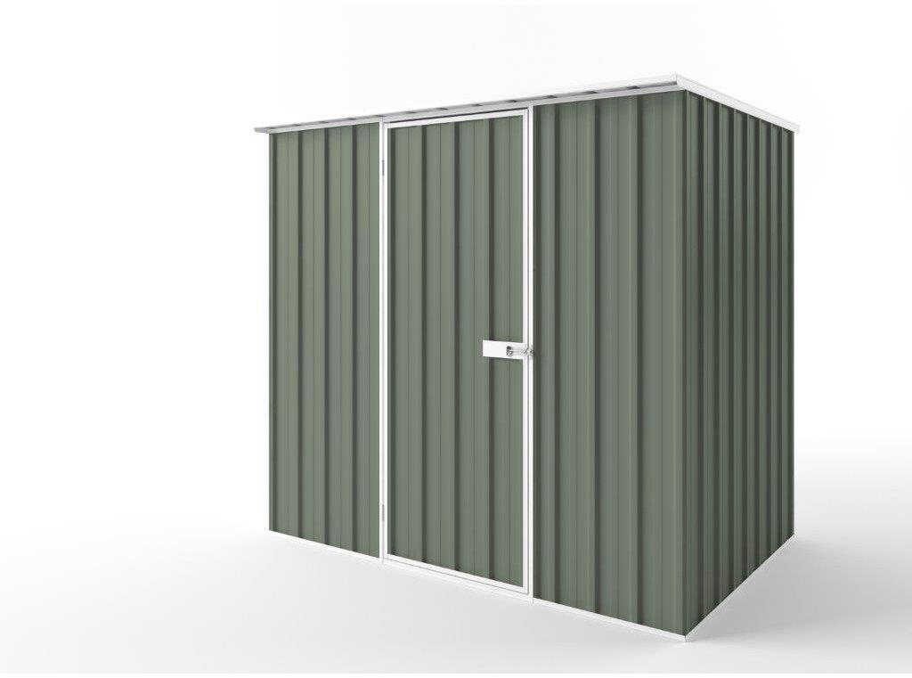 Flat Roof Garden Shed 2.25m (w) x 1.50m (d) Tall - 2.12m Mist Green Colour