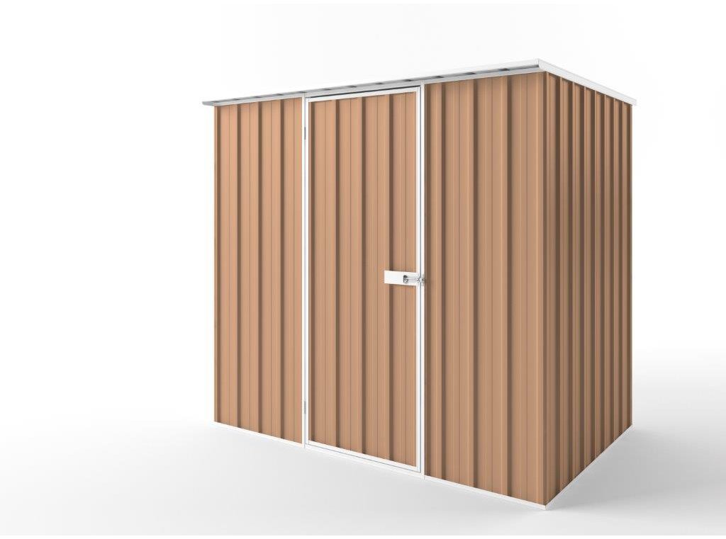 Flat Roof Garden Shed 2.25m (w) x 1.50m (d) Tall - 2.12m Pale Terracotta Colour