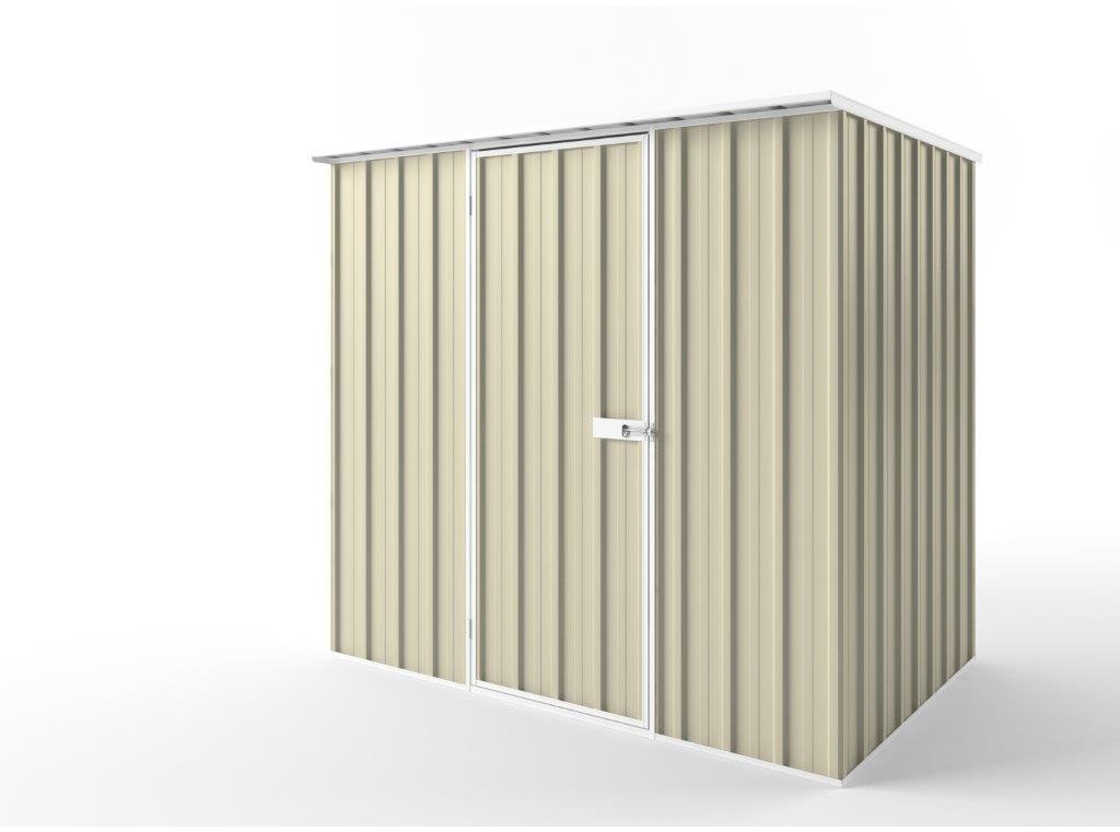 Flat Roof Garden Shed 2.25m (w) x 1.50m (d)x 2.12m (h)  Smooth Cream Colour