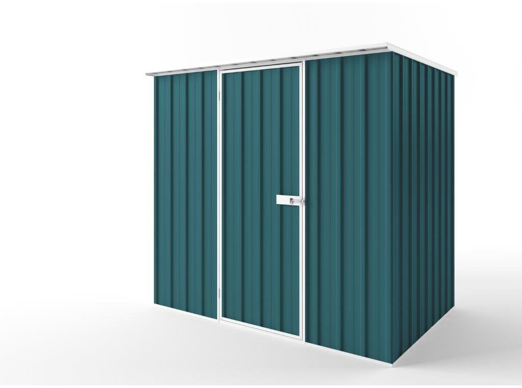 Flat Roof Garden Shed 2.25m (w) x 1.50m (d) Tall - 2.12m Torres Blue Colour