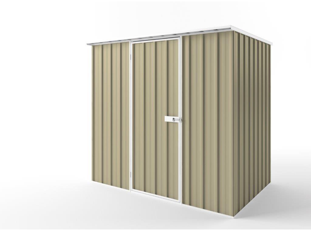 Flat Roof Garden Shed 2.25m (w) x 1.50m (d) Tall - 2.12m Wheat Colour