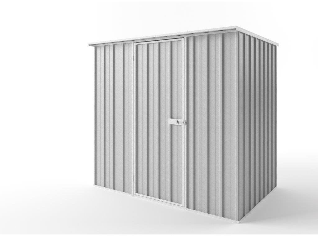 Flat Roof Garden Shed 2.25m (w) x 1.50m (d) Tall - 2.12m Zinc Colour