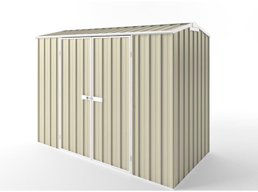 Gable Roof Garden Shed 3.00m (w) x 1.50m (d)x 2.27m (h)  Smooth Cream Colour