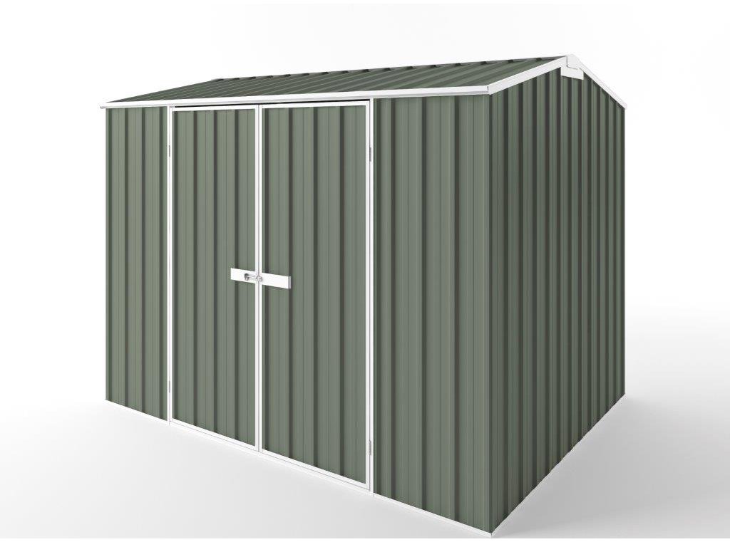 Gable Roof Garden Shed 3.00m (w) x 2.25m (d) Tall - 2.35m Mist Green Colour