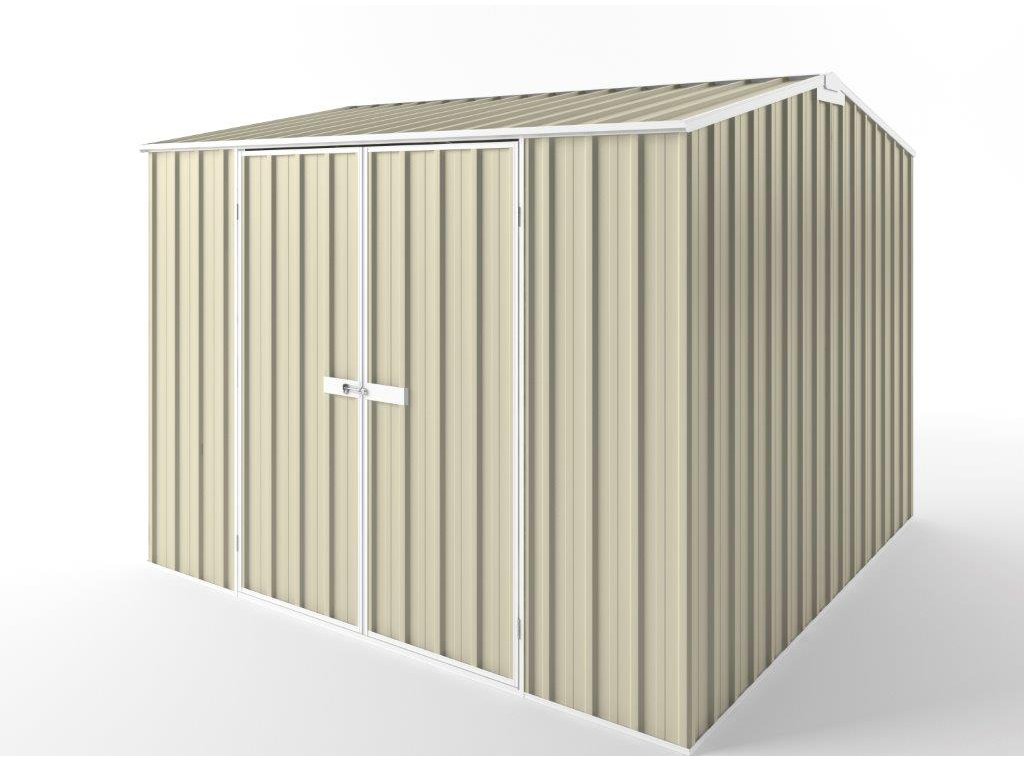 Gable Roof Garden Shed 3.00m (w) x 3.00m (d) Tall - 2.40m Smooth Cream Colour