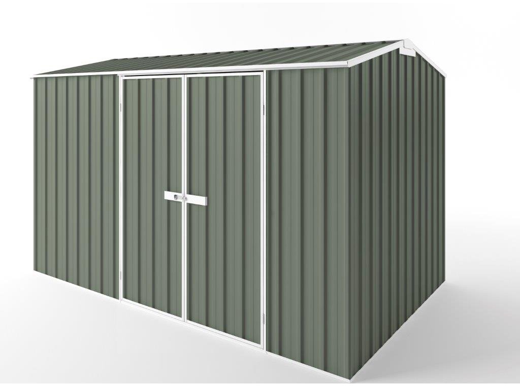 Gable Roof Garden Shed 3.75m (w) x 2.25m (d) Tall - 2.35m Mist Green Colour