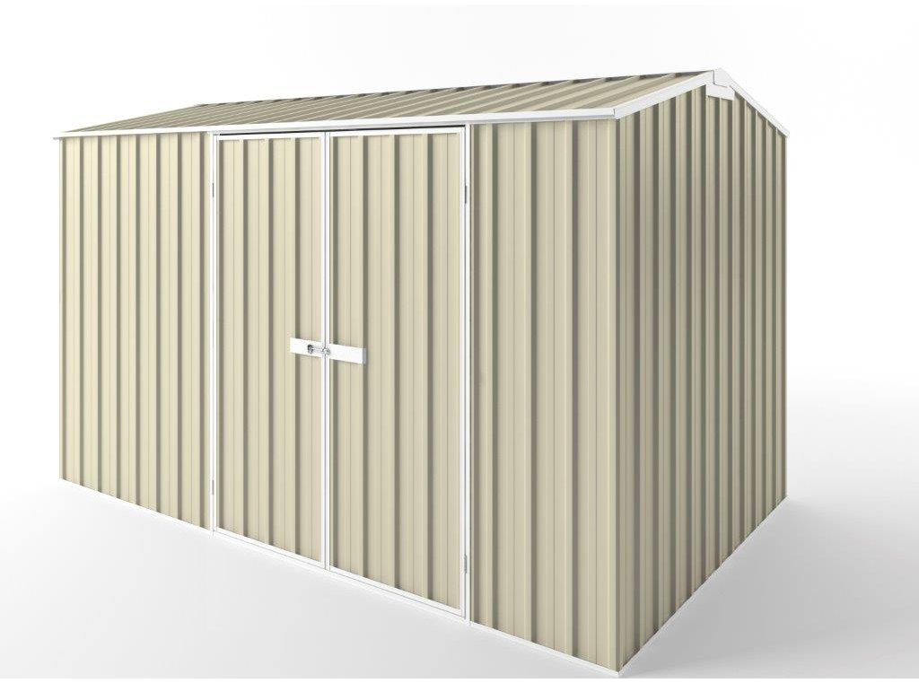 Gable Roof Garden Shed 3.75m (w) x 2.25m (d) Tall - 2.35m Smooth Cream Colour