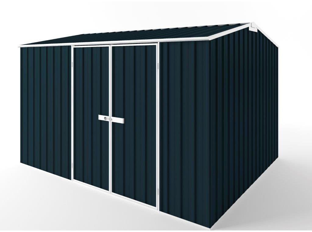 Gable Roof Garden Shed 3.75m (w) x 3.00m (d) Tall - 2.40m Mountain Blue Colour