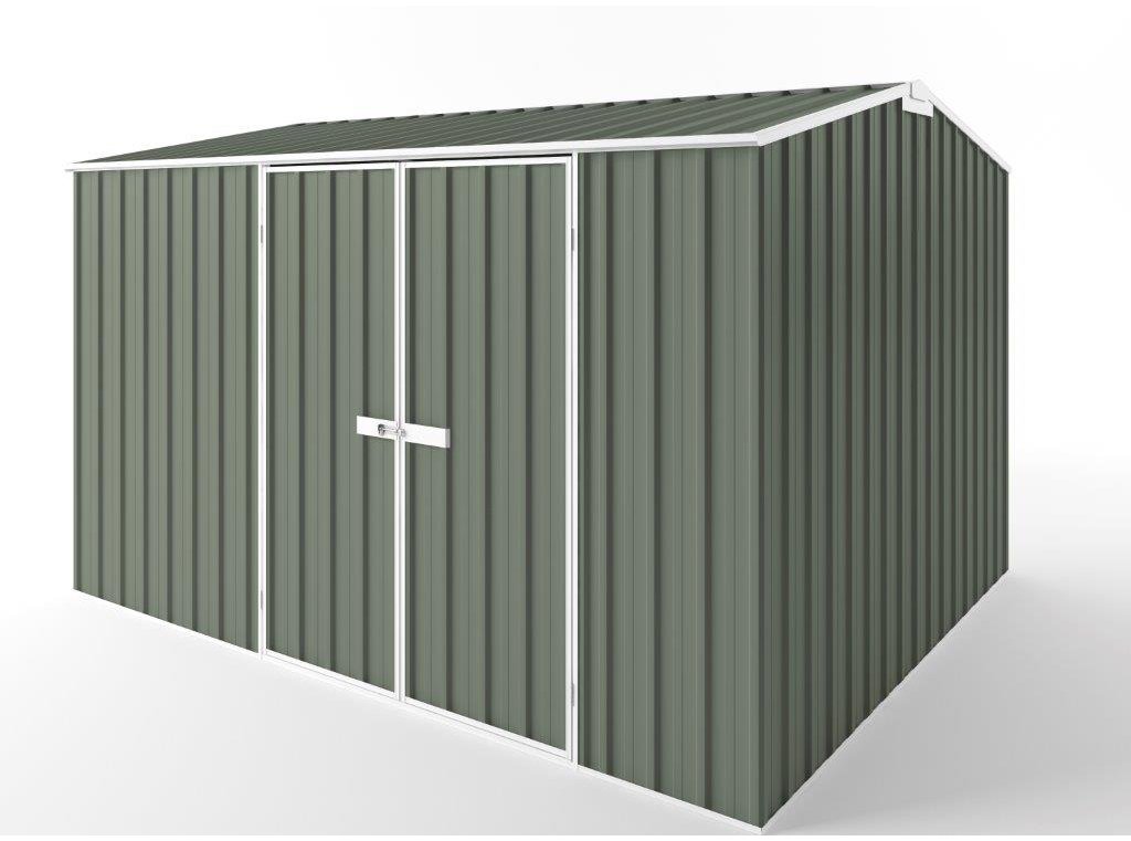 Gable Roof Garden Shed 3.75m (w) x 3.00m (d) Tall - 2.40m Mist Green Colour