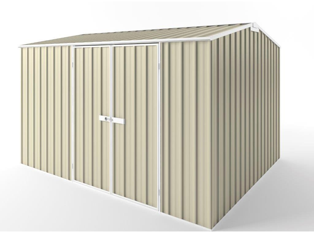Gable Roof Garden Shed 3.75m (w) x 3.00m (d) Tall - 2.40m Smooth Cream Colour