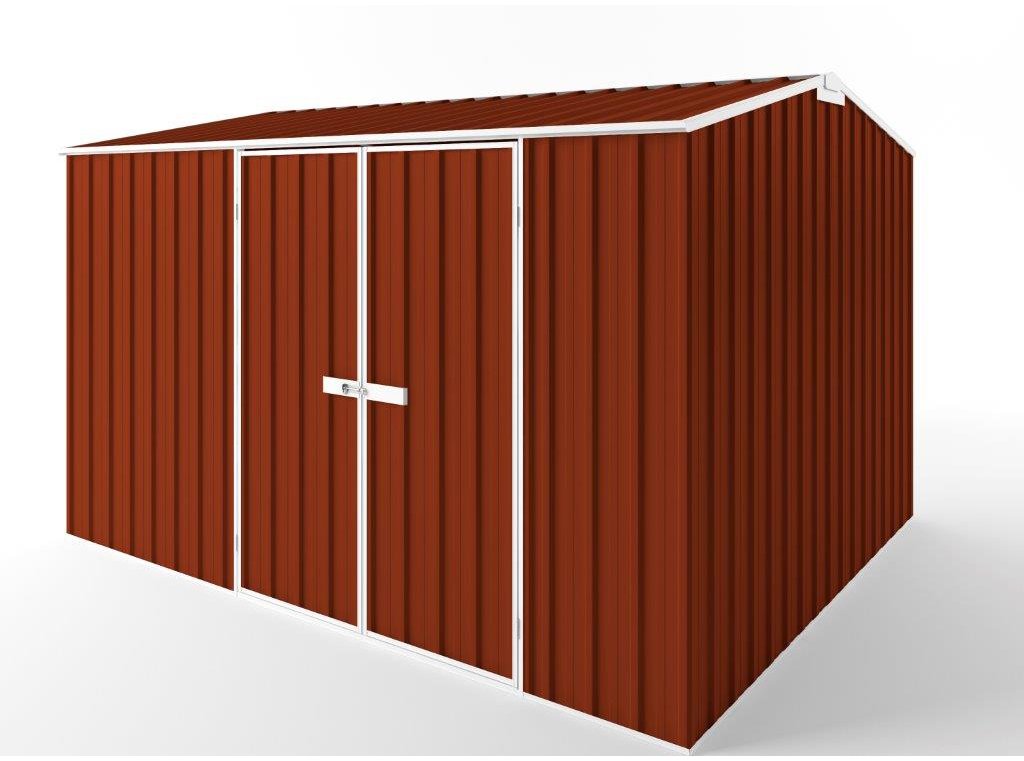 Gable Roof Garden Shed 3.75m (w) x 3.00m (d) Tall - 2.40m Tuscan Red Colour
