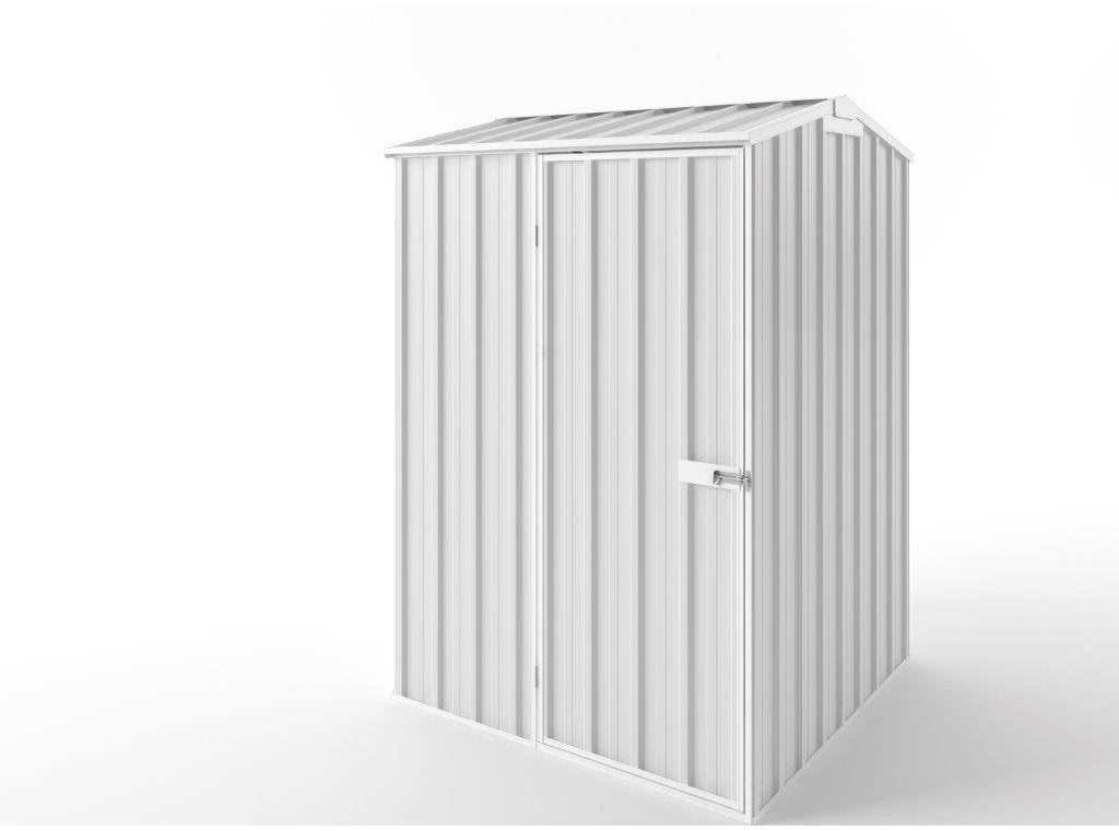 Gable Roof Garden Shed 1.50m (w) x 1.50m (d) Tall - 2.27m Off White Colour