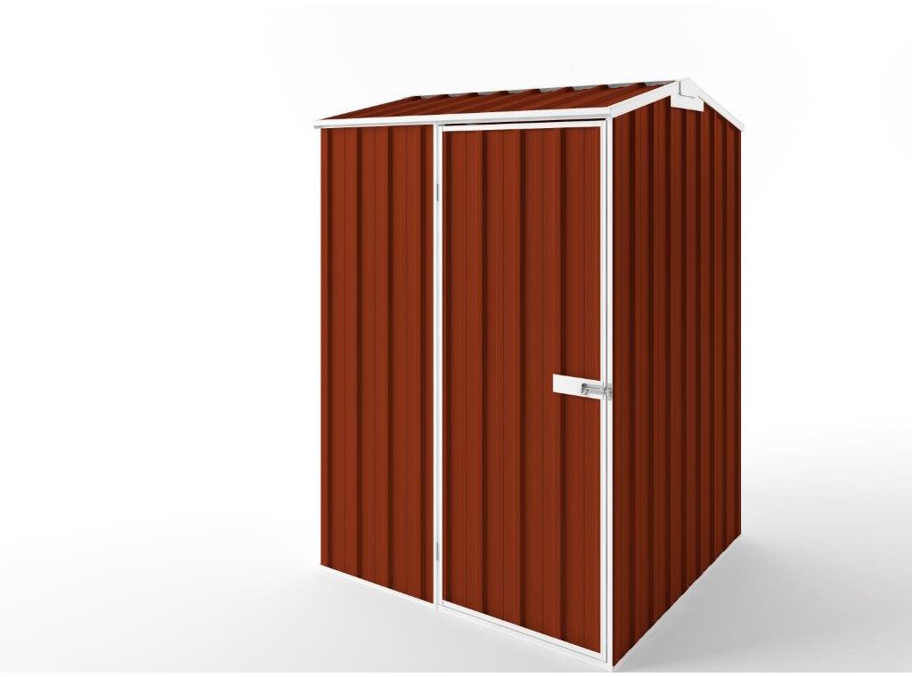 Gable Roof Garden Shed 1.50m (w) x 1.50m (d) Tall - 2.27m Tuscan Red Colour