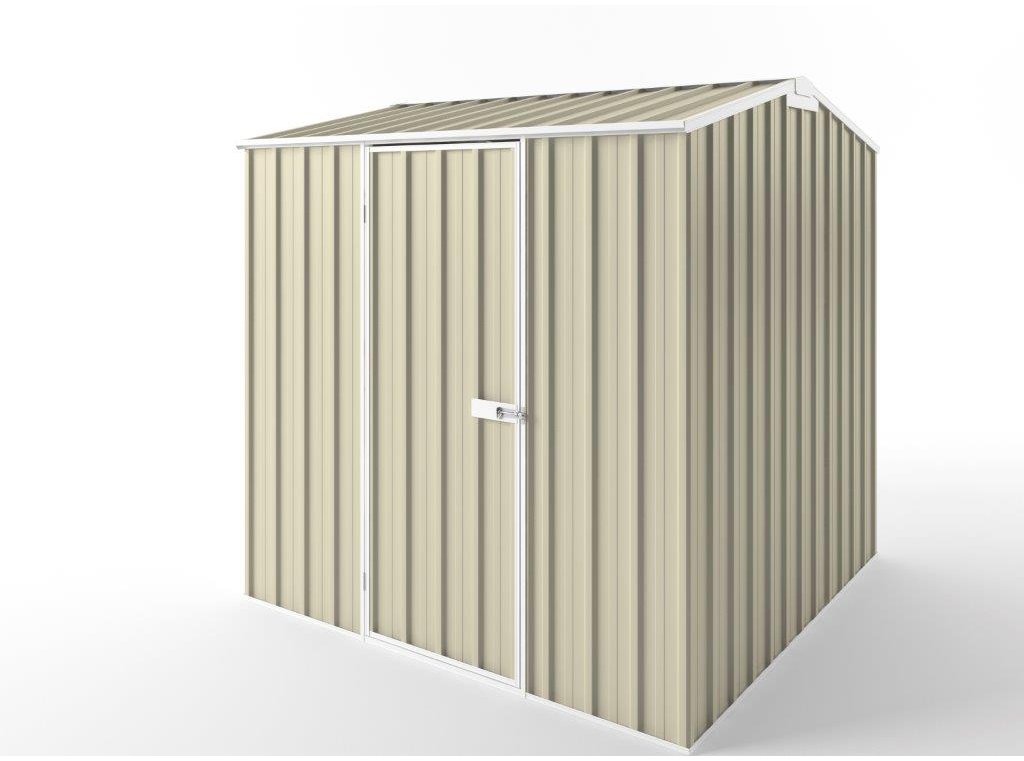 Gable Roof Garden Shed 2.25m (w) x 2.25m (d) Tall - 2.35m Smooth Cream Colour