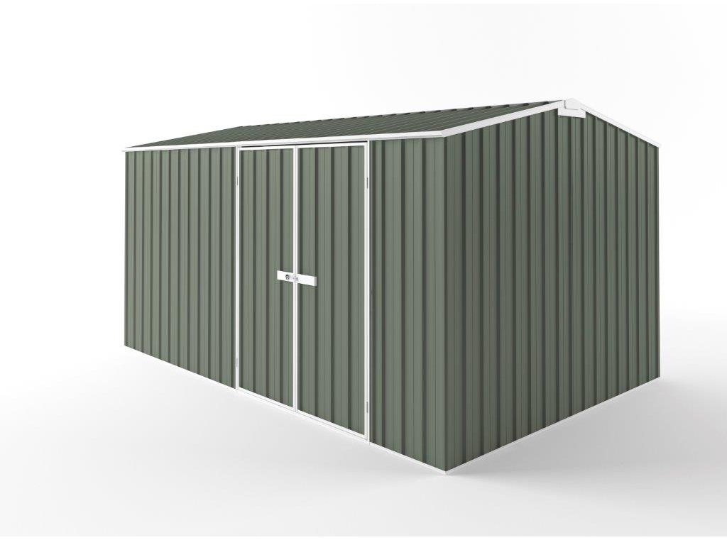 Truss Roof Garden Shed 4.50m (w) x 3.00m (d)x 2.40m (h)  Mist Green Colour