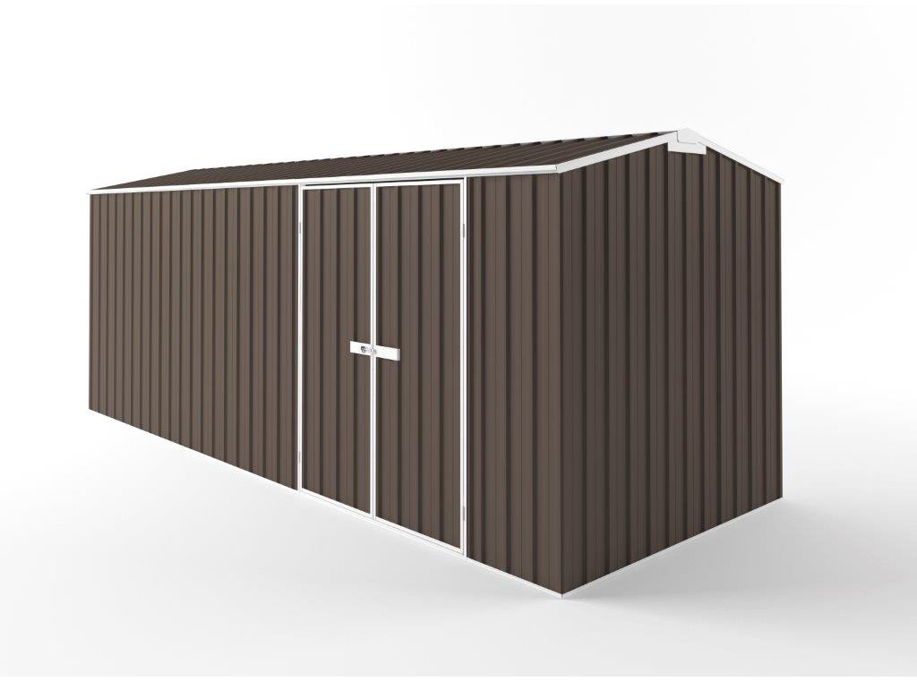 Truss Roof Garden Shed 6.00m (w) x 2.25m (d) Tall - 2.35m Jasmin Brown Colour