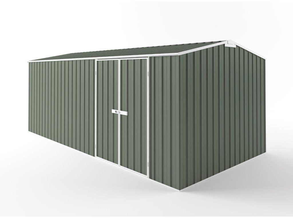 Truss Roof Garden Shed 6.00m (w) x 3.00m (d) Tall - 2.40m Mist Green Colour