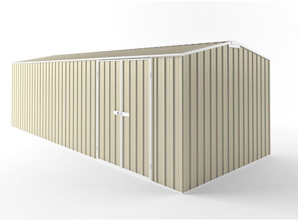 Truss Roof Garden Shed 7.50m (w) x 3.00m (d) Tall - 2.40m Smooth Cream Colour