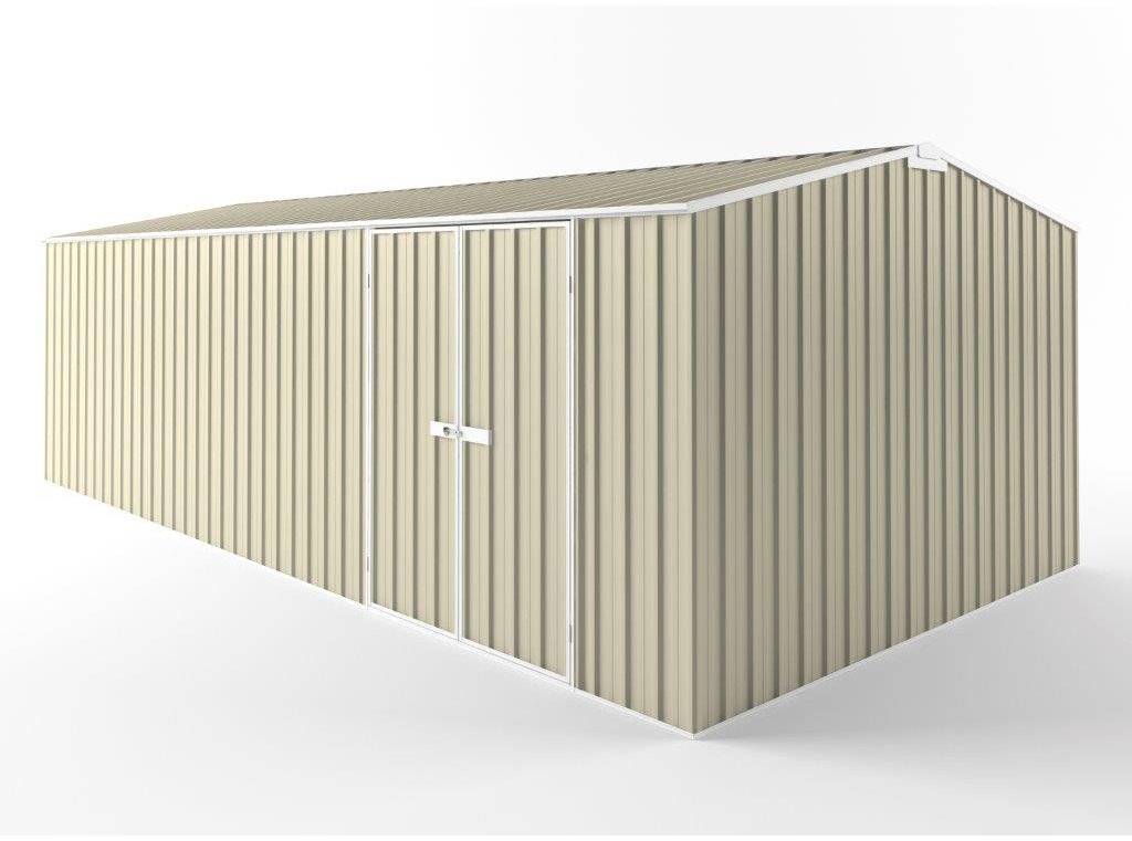 Truss Roof Garden Shed 7.50m (w) x 3.75m (d) Tall - 2.48m Smooth Cream Colour