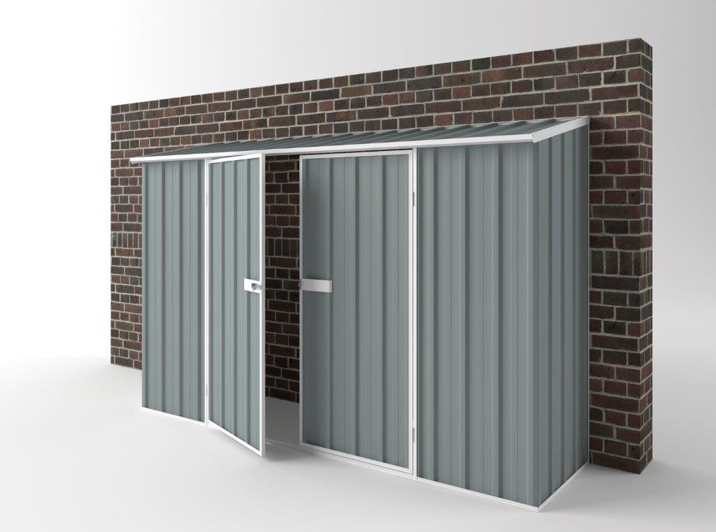 Off The Wall Garden Shed 3.00m (w) x 0.78m (d)x 1.95m (h)  Armour Grey Colour