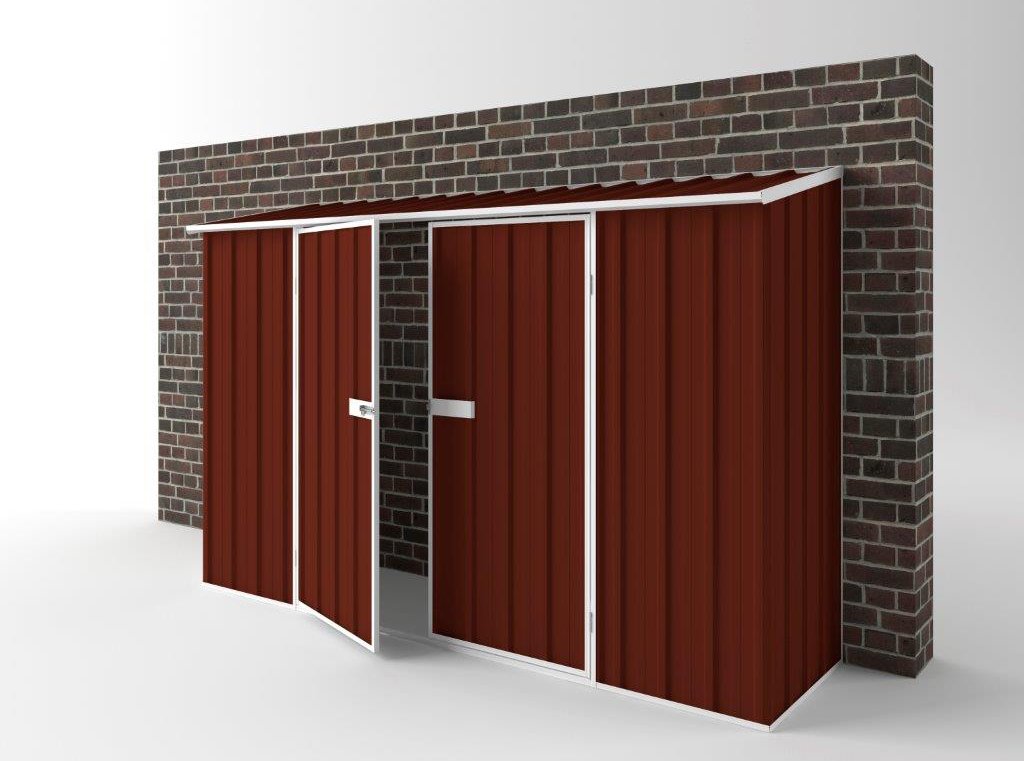 Off The Wall Garden Shed 3.00m (w) x 0.78m (d)x 1.95m (h)  Heritage Red Colour