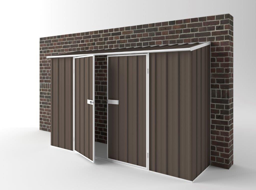 Off The Wall Garden Shed 3.00m (w) x 0.78m (d)x 1.95m (h)  Jasmin Brown Colour