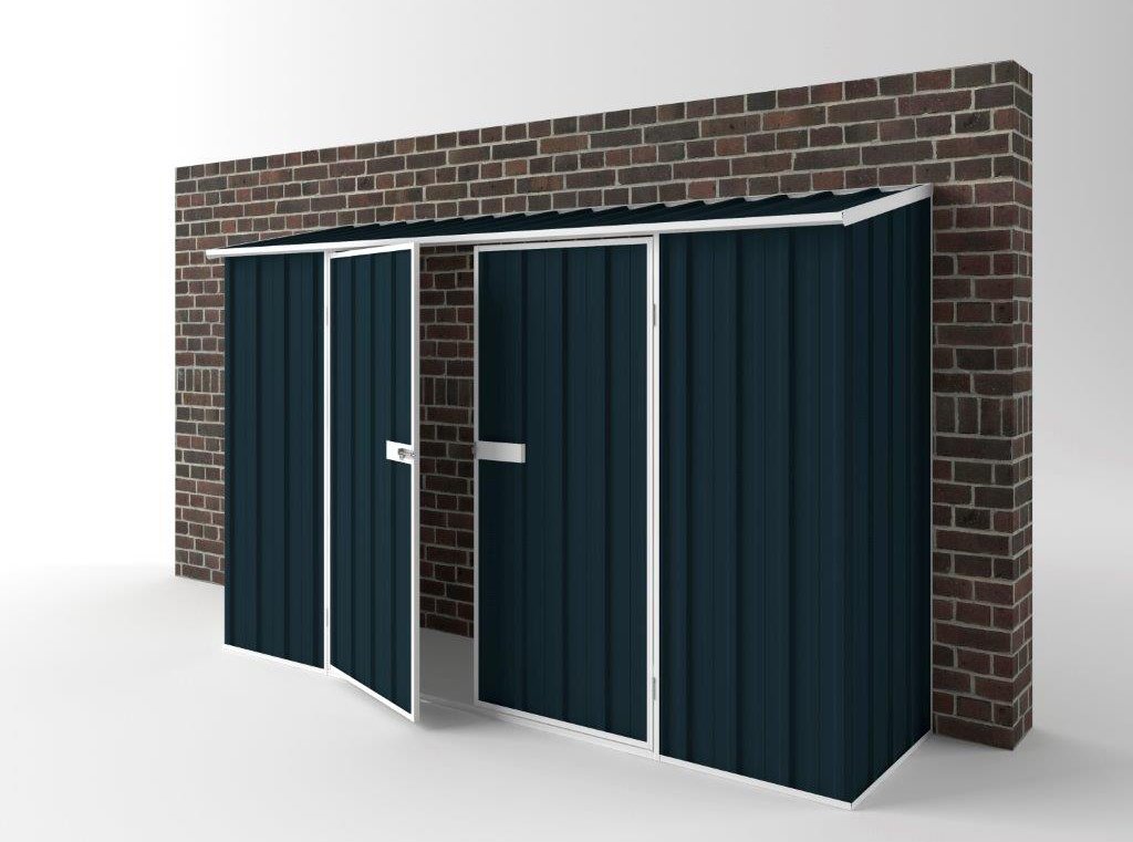 Off The Wall Garden Shed 3.00m (w) x 0.78m (d)x 1.95m (h)  Mountain Blue Colour