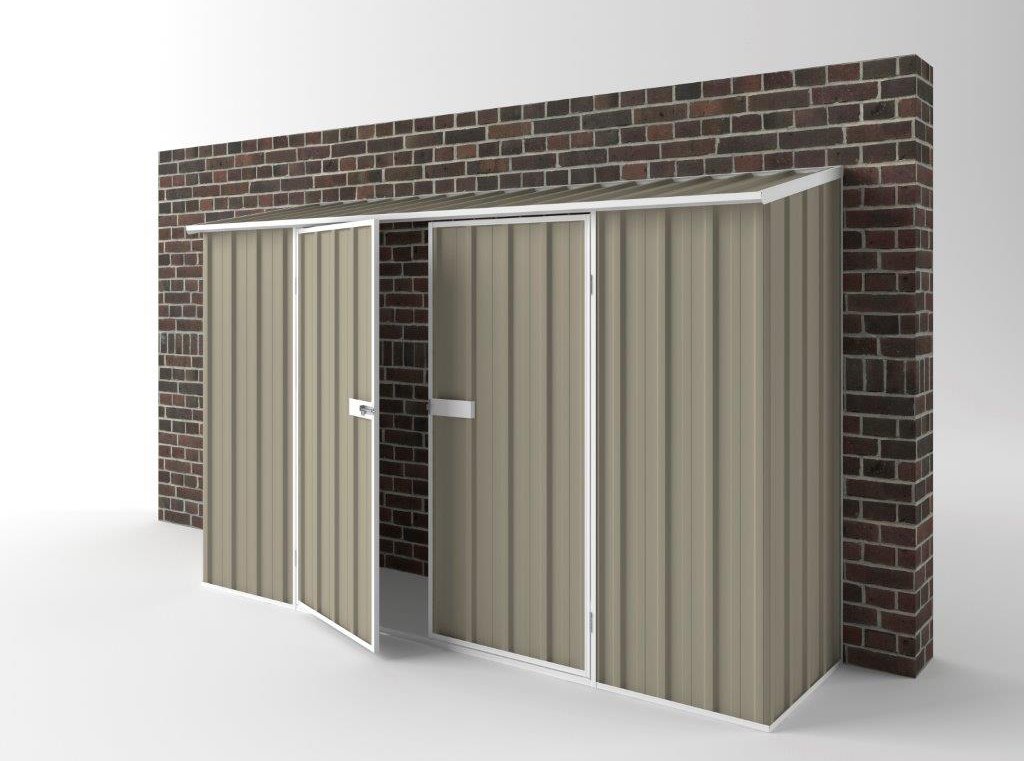 Off The Wall Garden Shed 3.00m (w) x 0.78m (d)x 1.95m (h)  Stone Colour
