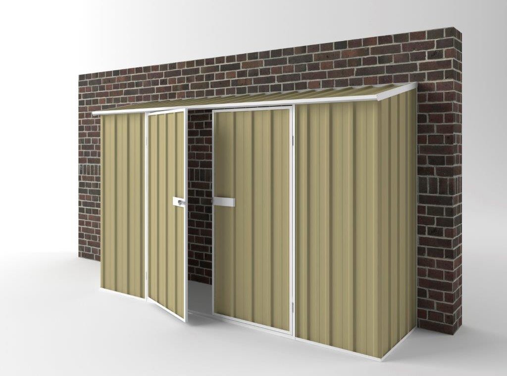 Off The Wall Garden Shed 3.00m (w) x 0.78m (d)x 1.95m (h)  Sandlewood Colour