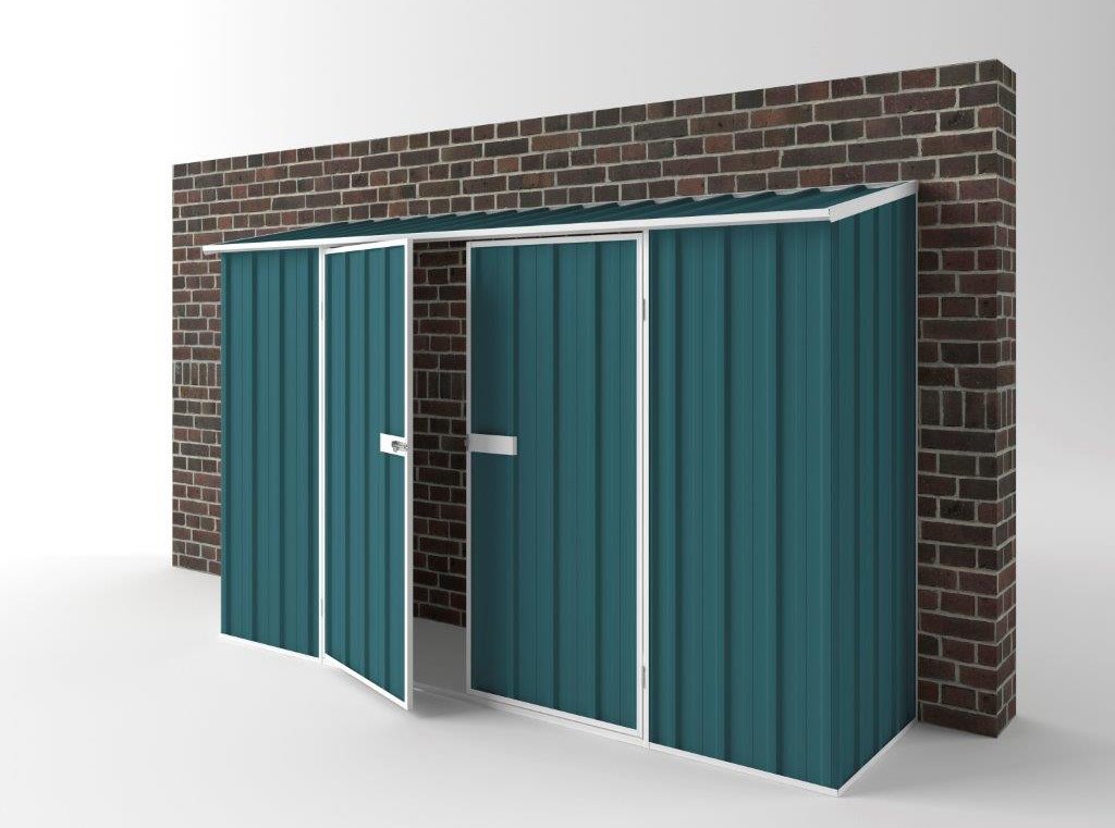 Off The Wall Garden Shed 3.00m (w) x 0.78m (d) Standard - 1.95m Torres Blue Colour