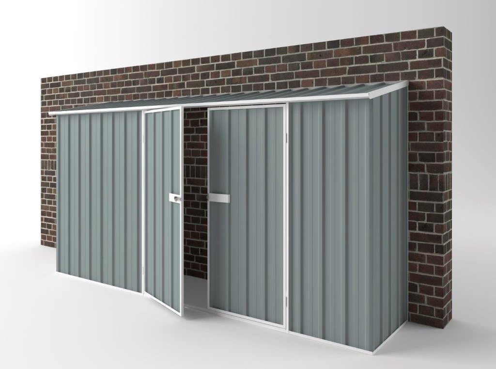 Off The Wall Garden Shed 3.75m (w) x 0.78m (d)x 1.95m (h)  Armour Grey Colour