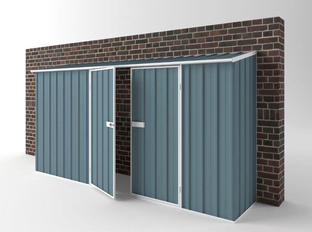 Off The Wall Garden Shed 3.75m (w) x 0.78m (d)x 1.95m (h)  Blue Horizon Colour