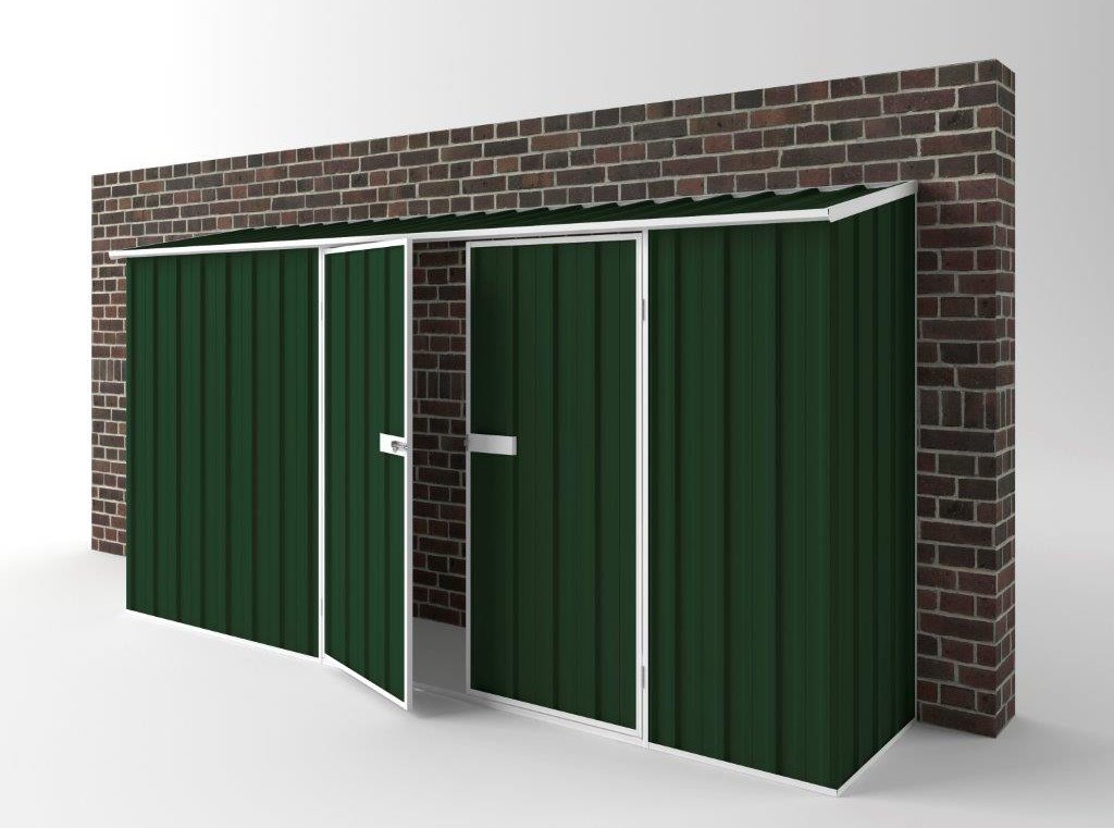 Off The Wall Garden Shed 3.75m (w) x 0.78m (d) Standard - 1.95m Caulfield Green Colour
