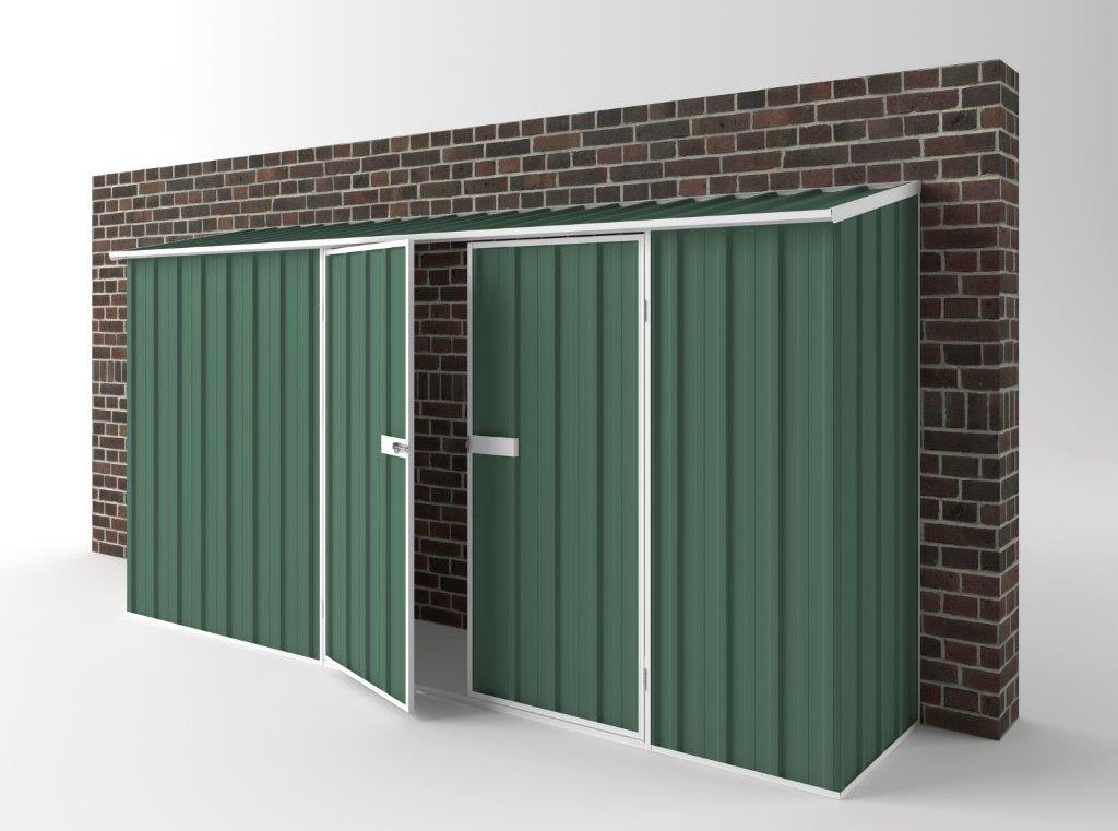 Off The Wall Garden Shed 3.75m (w) x 0.78m (d)x 1.95m (h)  Rivergum Colour