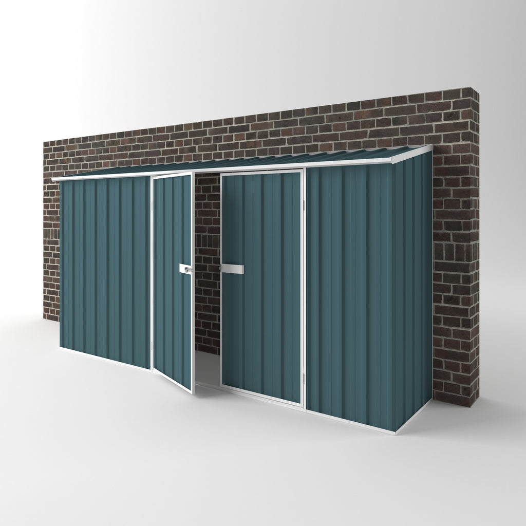 Off The Wall Garden Shed 3.75m (w) x 0.78m (d) Standard - 1.95m Torres Blue Colour