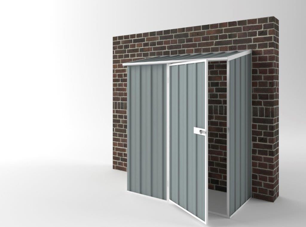 Off The Wall Garden Shed 1.50m (w) x 0.78m (d) Standard - 1.95m Armour Grey Colour