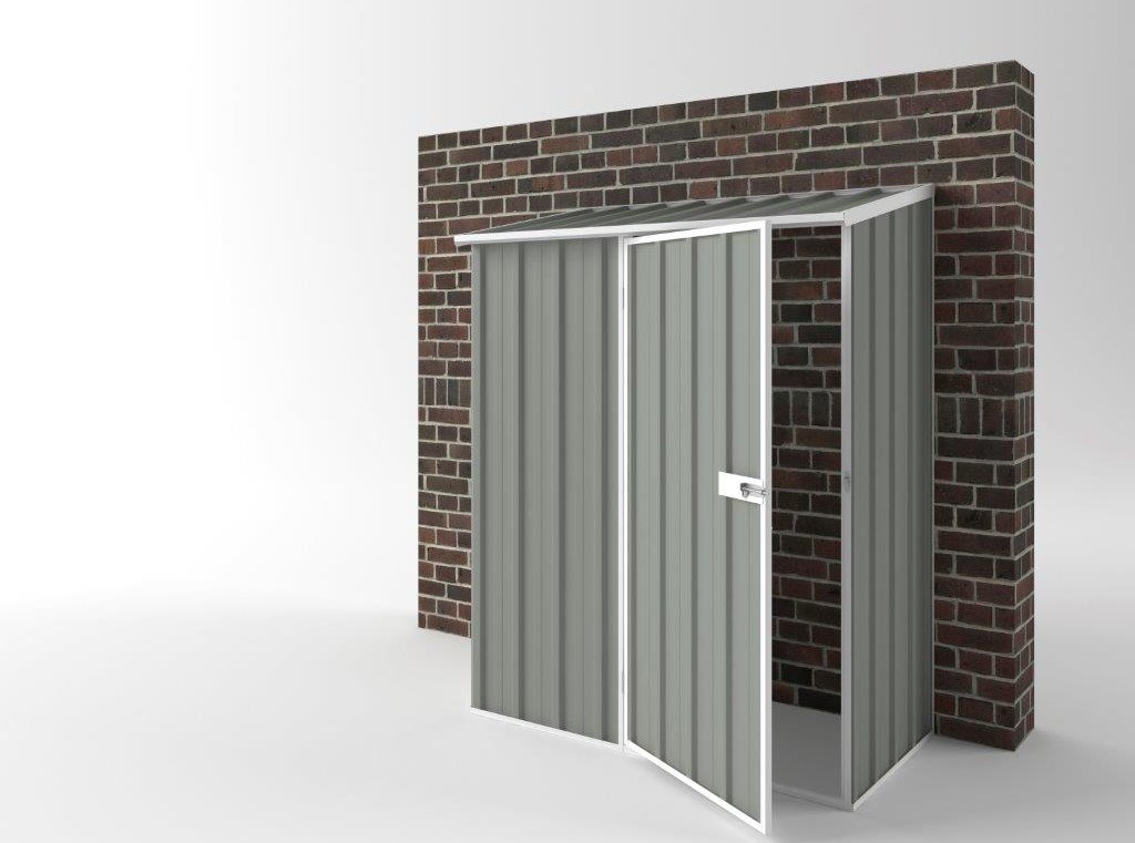 Off The Wall Garden Shed 1.50m (w) x 0.78m (d) Standard - 1.95m Bush Smoke Colour