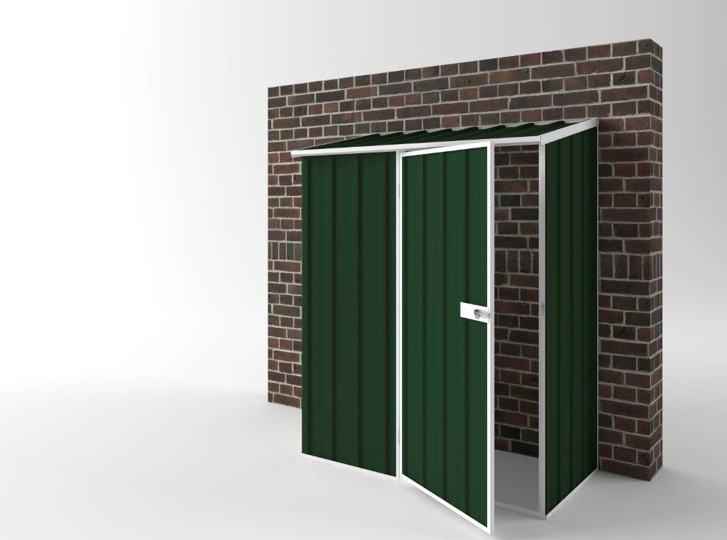Off The Wall Garden Shed 1.50m (w) x 0.78m (d) Standard - 1.95m Caulfield Green Colour