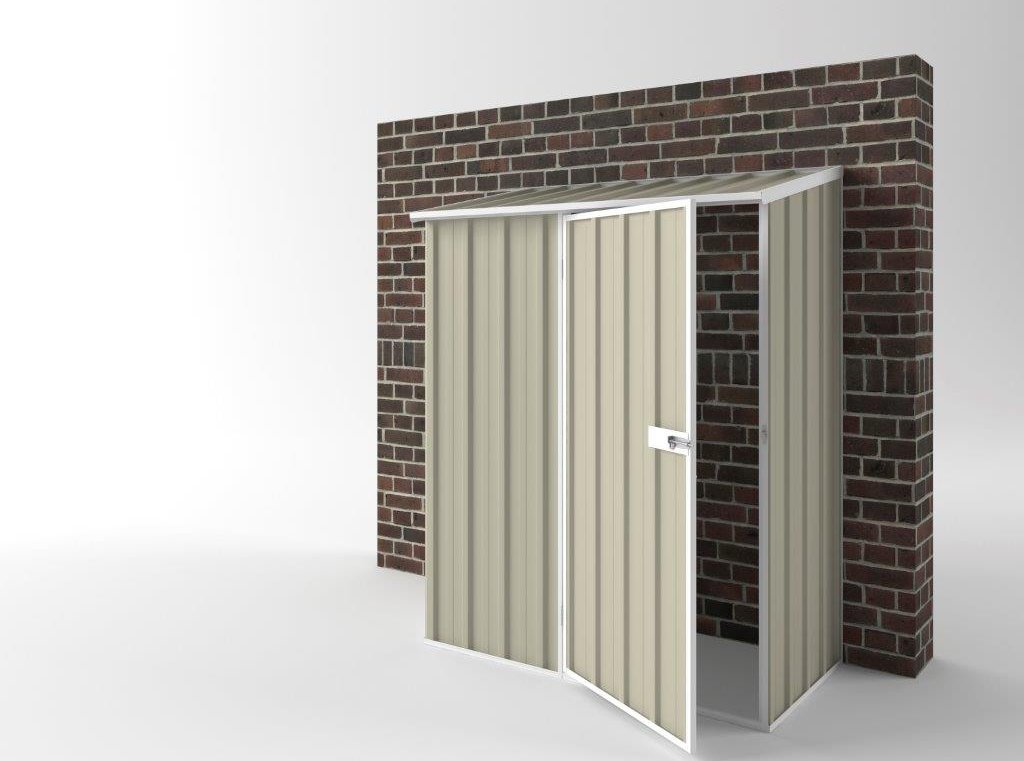 Off The Wall Garden Shed 1.50m (w) x 0.78m (d) Standard - 1.95m Merino Colour