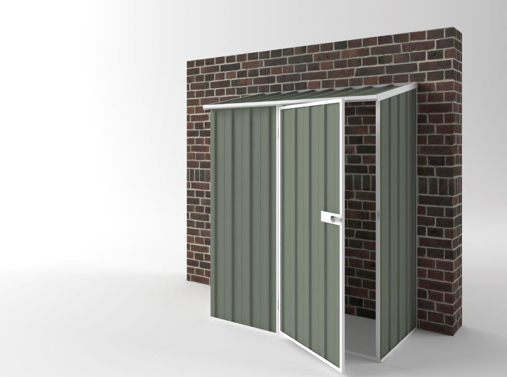 Off The Wall Garden Shed 1.50m (w) x 0.78m (d)x 1.95m (h)  Mist Green Colour