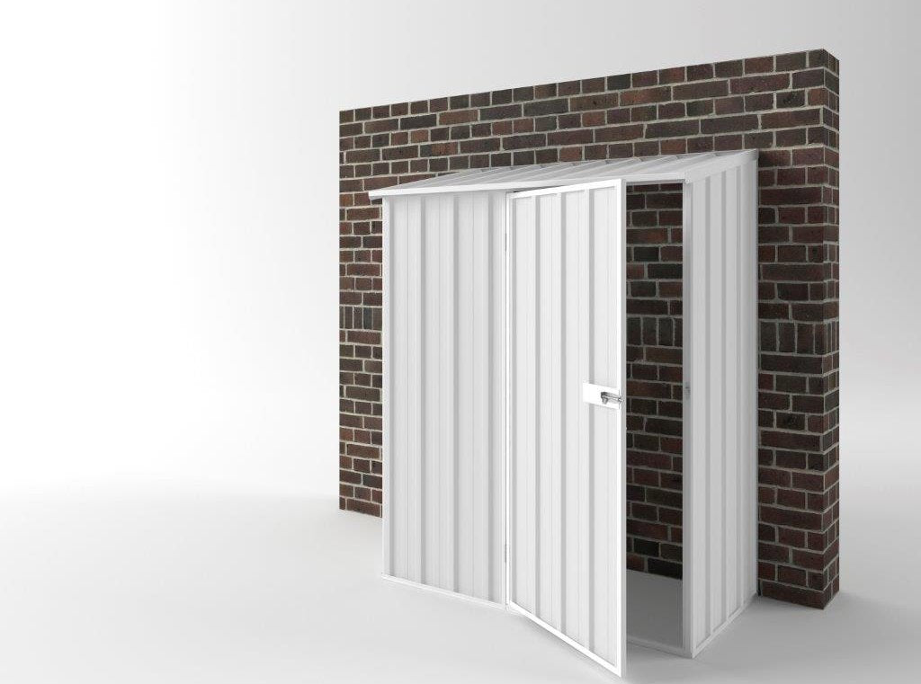 Off The Wall Garden Shed 1.50m (w) x 0.78m (d) Standard - 1.95m Off White Colour