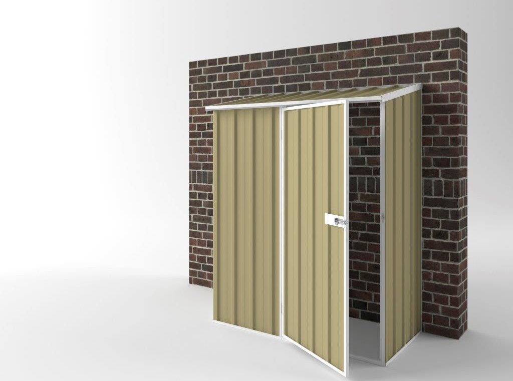 Off The Wall Garden Shed 1.50m (w) x 0.78m (d) Standard - 1.95m Sandlewood Colour